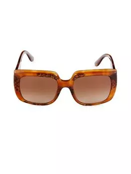 Прямоугольные солнцезащитные очки 54MM Dolce&Gabbana, коричневый