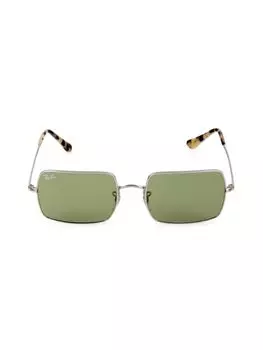 Прямоугольные солнцезащитные очки 54MM Ray-Ban, зеленый