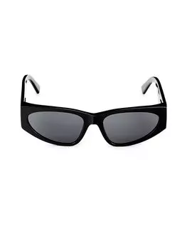 Прямоугольные солнцезащитные очки 56MM Sportmax, черный