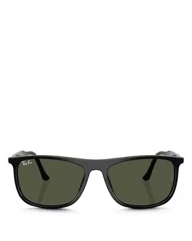 Прямоугольные солнцезащитные очки, 58 мм Ray-Ban, черный