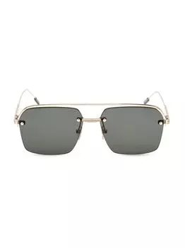 Прямоугольные солнцезащитные очки 59 мм ZEGNA, золотой