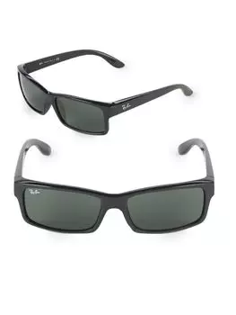 Прямоугольные солнцезащитные очки 59MM Ray-Ban, черный