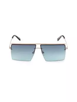 Прямоугольные солнцезащитные очки 62MM Emilio Pucci, цвет Blue Black