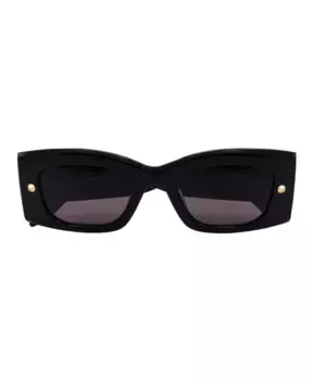 Прямоугольные солнцезащитные очки aw23 Alexander Mcqueen, черный