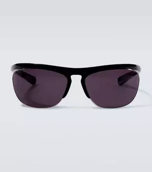 Прямоугольные солнцезащитные очки Bottega Veneta, цвет black-black-grey