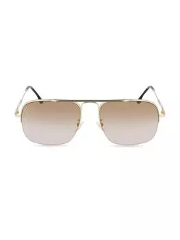 Прямоугольные солнцезащитные очки Clifton 58 мм Paul Smith, золотой