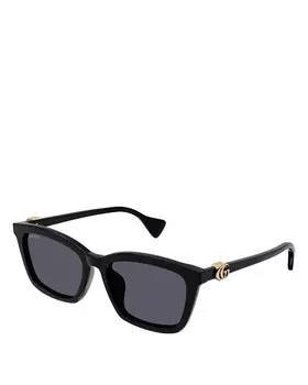 Прямоугольные солнцезащитные очки для бега Gucci Mini, 55 мм, черный
