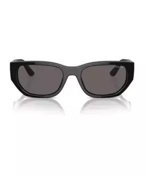 Прямоугольные солнцезащитные очки дымчатые Vogue, черный