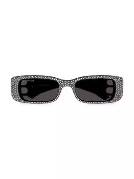 Прямоугольные солнцезащитные очки Dynasty 51 мм Balenciaga, черный