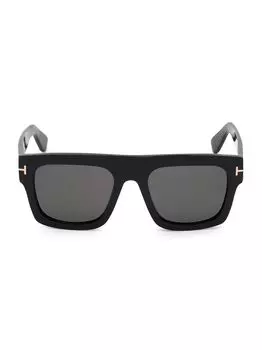 Прямоугольные солнцезащитные очки Fausto 53MM Tom Ford, черный