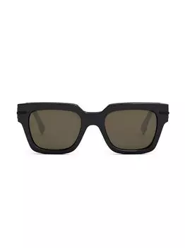 Прямоугольные солнцезащитные очки Fendigraphy 51 мм Fendi, синий