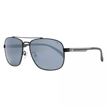 Прямоугольные солнцезащитные очки Fila SF8493 531P Матовые черные поляризованные 60 мм 8493, черный