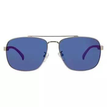 Прямоугольные солнцезащитные очки Fila SF8493 581P Серебристые/красные поляризованные 60 мм 8493, серебро