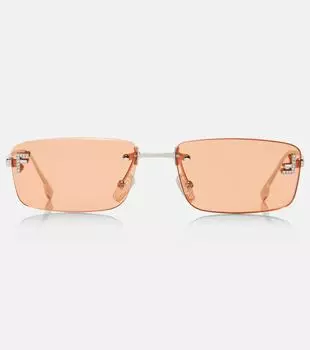 Прямоугольные солнцезащитные очки First Crystal Fendi