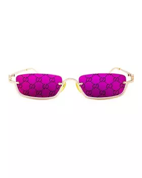 Прямоугольные солнцезащитные очки GG Upside Down Gucci, цвет Gold & Violet