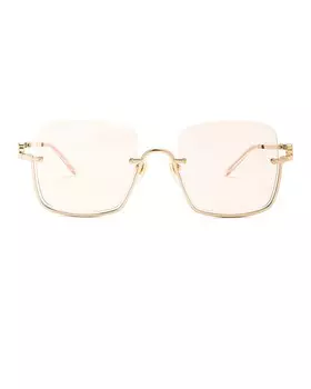 Прямоугольные солнцезащитные очки GG Upside Down Gucci, цвет Gold & Light Yellow