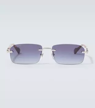 Прямоугольные солнцезащитные очки Gucci