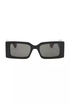 Прямоугольные солнцезащитные очки Gucci, black, green & grey