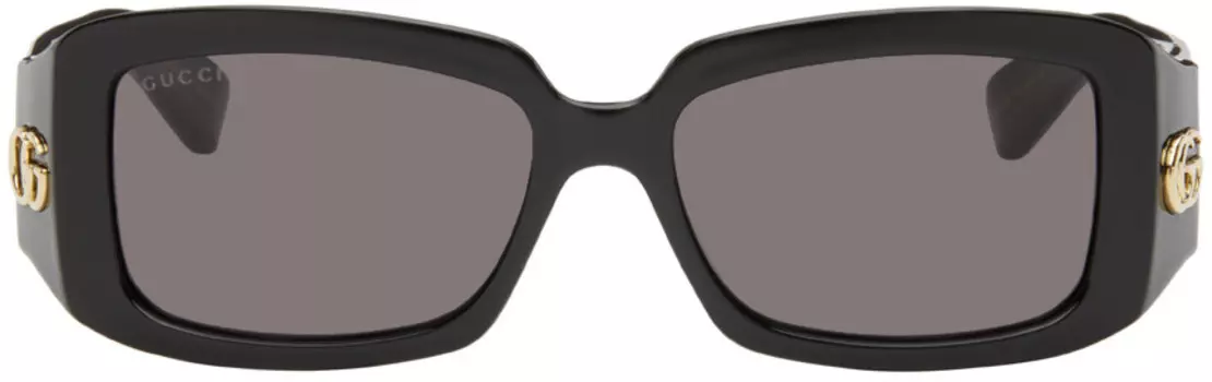 Прямоугольные солнцезащитные очки Gucci, черный