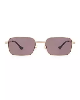 Прямоугольные солнцезащитные очки Gucci, цвет Gold & Grey