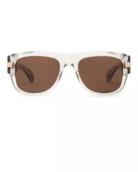 Прямоугольные солнцезащитные очки Gucci, цвет Grey & Brown