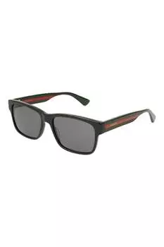 Прямоугольные солнцезащитные очки Gucci, красный