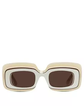 Прямоугольные солнцезащитные очки Ibiza от Loewe Paula, 47 мм, слоновая кость/кремовый