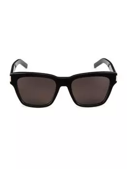 Прямоугольные солнцезащитные очки из ацетата New Wave 54 мм Saint Laurent, черный