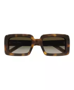 Прямоугольные солнцезащитные очки из ацетата Sunrise 012 Saint Laurent, коричневый