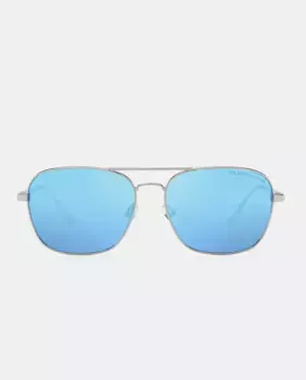 Прямоугольные солнцезащитные очки из нержавеющей стали серебристого цвета Clandestine, серебряный