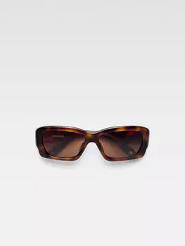 Прямоугольные солнцезащитные очки JACQUEMUS The Croisire sunglasses, цвет Multi Brown