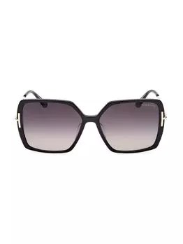 Прямоугольные солнцезащитные очки Joanna 59 мм Tom Ford, черный