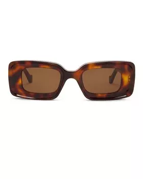 Прямоугольные солнцезащитные очки Loewe, цвет Havana