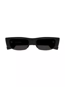 Прямоугольные солнцезащитные очки Mcqueen Graffiti 54MM Alexander McQueen, черный