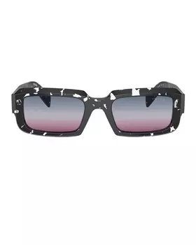 Прямоугольные солнцезащитные очки Prada, цвет Black Crystal