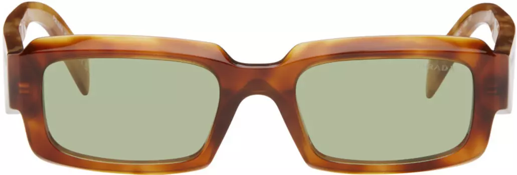 Прямоугольные солнцезащитные очки Prada Eyewear, Tortoiseshell