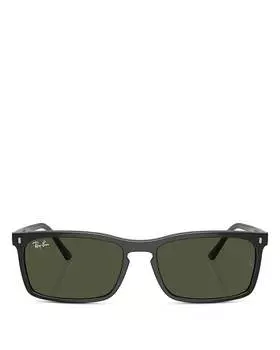 Прямоугольные солнцезащитные очки Ray-Ban, 56 мм, черный