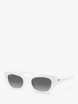 Прямоугольные солнцезащитные очки rb4430 унисекс Ray-Ban, цвет White Snow/Grey Gradient