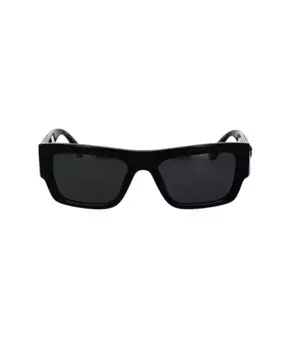 Прямоугольные солнцезащитные очки с детальным дизайном Versace, черный