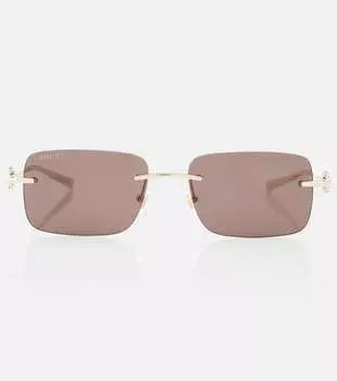 Прямоугольные солнцезащитные очки с подвеской Horsebit Gucci