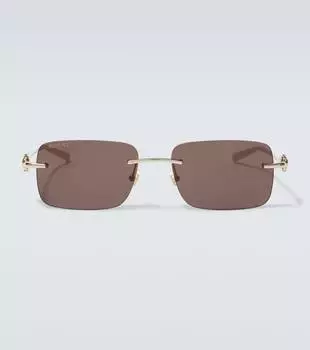 Прямоугольные солнцезащитные очки с подвеской Horsebit Gucci