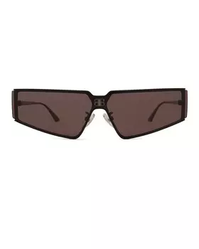 Прямоугольные солнцезащитные очки Shield 2.0 Balenciaga, цвет Shiny Black