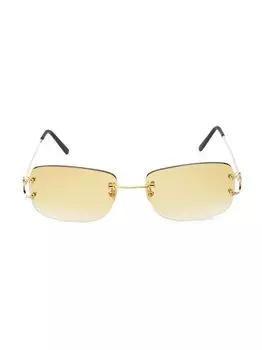 Прямоугольные солнцезащитные очки Signature C 58MM Cartier, золотой