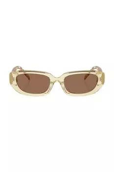 Прямоугольные солнцезащитные очки Tory Burch, transparent yellow