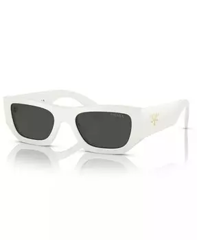 Прямоугольные солнцезащитные очки унисекс, PR A01S PRADA, белый