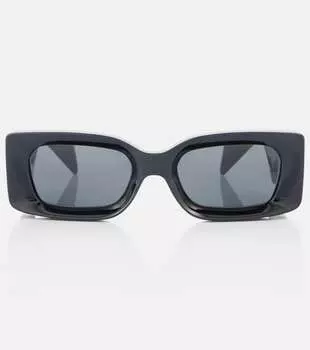 Прямоугольные солнцезащитные очки Versace, черный