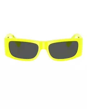 Прямоугольные солнцезащитные очки Versace, цвет Yellow Fluorescent