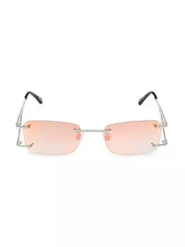 Прямоугольные солнцезащитные очки Wall Street 52 мм Vintage Frames Company, белый