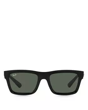 Прямоугольные солнцезащитные очки Warren с низкой перемычкой, 57 мм Ray-Ban, цвет Black