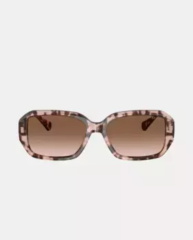 Прямоугольные женские солнцезащитные очки из серого ацетата Ralph by Ralph Lauren, коричневый